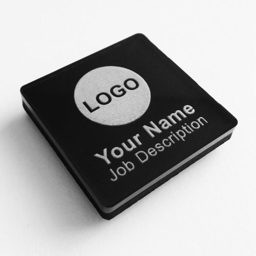 name badges acrylic square