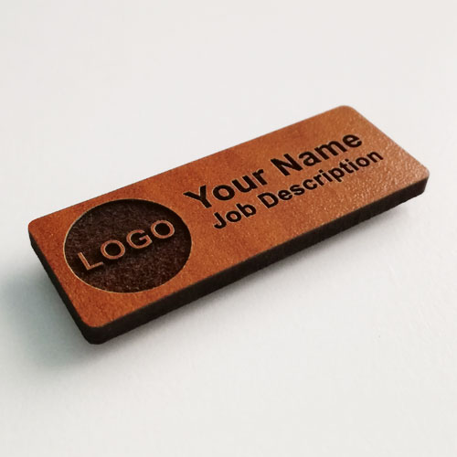 Name badges wood